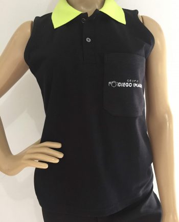 Baby Look Tecido Piquê Sem Manga